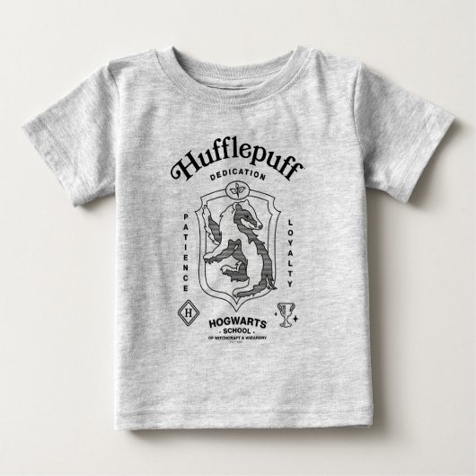 HUFFLEPUFF™ Dedication Patience Loyalty Crest ベビーTシャツ (正面)