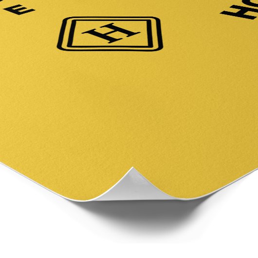 HUFFLEPUFF™ Dedication Patience Loyalty Crest ポスター (角)