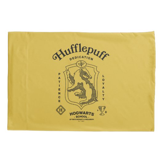 HUFFLEPUFF™ Dedication Patience Loyalty Crest 枕カバー (裏面)