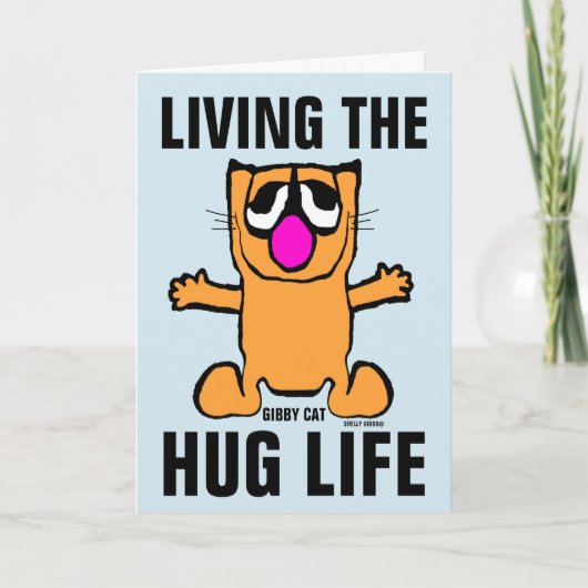 HUG GIBBY CAT LOVE HELLO GREETING CARD シーズンカード (正面)
