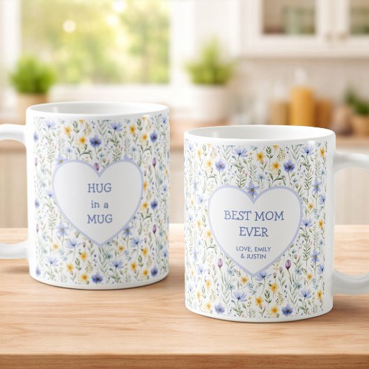 Hug in a Mug Personalized Gift for Mom コーヒーマグカップ