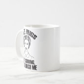 Hug, Just Kidding Funny Saying, Do Not Touch Me  コーヒーマグカップ (正面左)