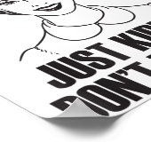 Hug, Just Kidding Funny Saying, Do Not Touch Me ポスター (角)