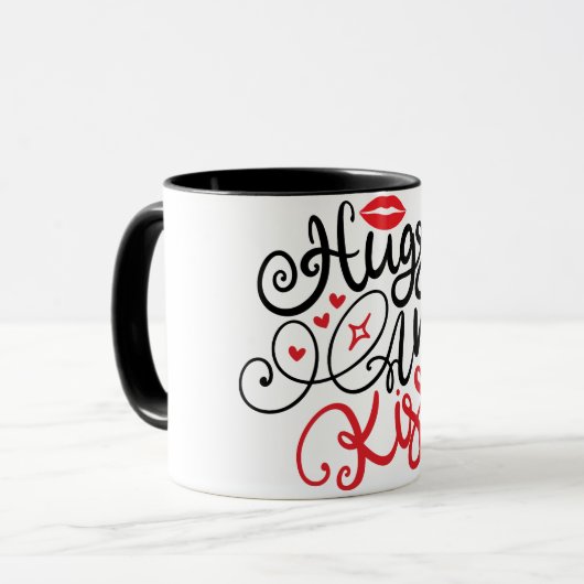 Hug & Kisses mug マグカップ (正面左)