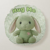 Hug Me Bunny Round Throw Pillow ラウンドクッション (正面)