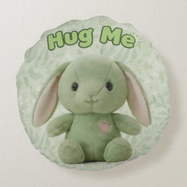 Hug Me Bunny Round Throw Pillow ラウンドクッション