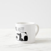 "Hug Me" Cute Minimalist Panda Ceramic Coffee Mug エスプレッソカップ (正面右)