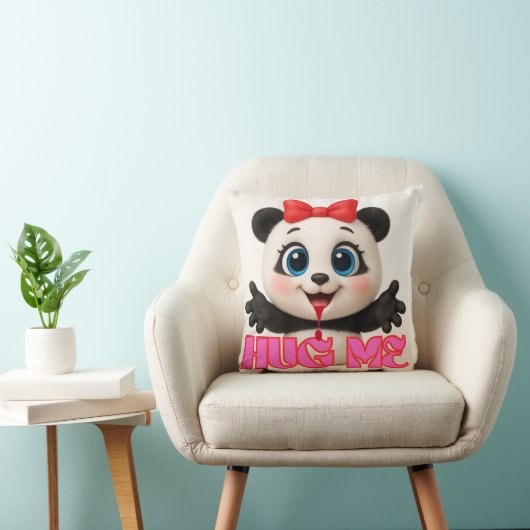 Hug Me 🤗 panda Pillow – Cute Kawaii Panda クッション (椅子)