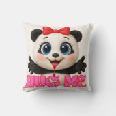 Hug Me 🤗 panda Pillow – Cute Kawaii Panda クッション (正面)