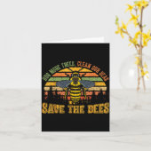 Hug more trees clean seas save bees nature lover カード (黄色い花)