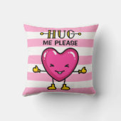 Hug With Your Heart Throw Pillows クッション (裏面)