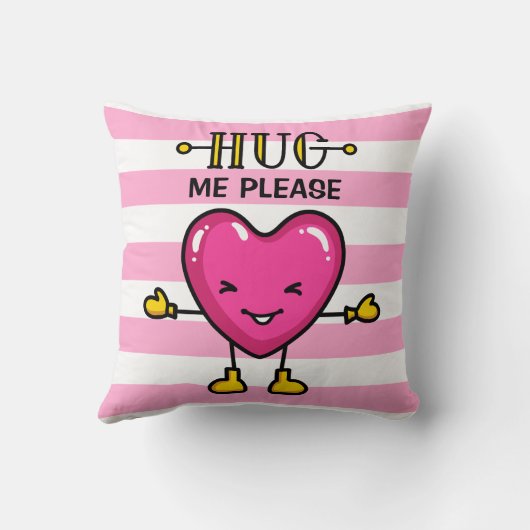 Hug With Your Heart Throw Pillows クッション (裏面)