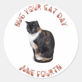 Hug Your Cat Day 6月4日 ラウンドシール