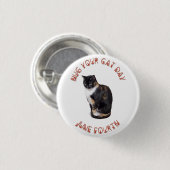 Hug Your Cat Day 6月4日 缶バッジ (正面&裏面)