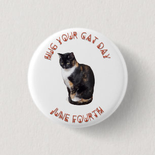 Hug Your Cat Day 6月4日 缶バッジ