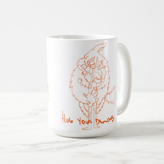 Hug Your Demons コーヒーマグカップ (正面右)