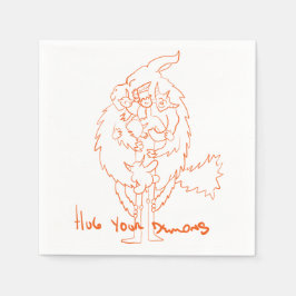 Hug Your Demons スタンダードカクテルナプキン