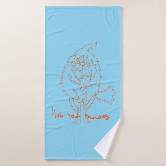 Hug Your Demons バスタオル (バスタオル)
