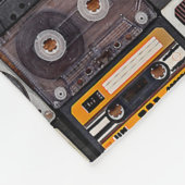 Huge collection of audio cassettes. Retro musical  フリースブランケット (角)