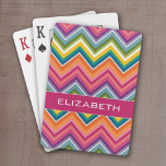 Huge Colorful Chevron Pattern with Name トランプ<br><div class="desc">A bold,  graphic zig zag design in sweet,  cheerful colors. This colorful design can be found on many popular case styles. If you need to make adjustments to the art,  click on the customize it button and make changes.</div>