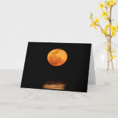 Huge Full Moon | South Padre Island, Texas カード (黄色い花)