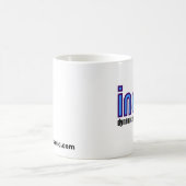 huge_idn_logo、www.indigodynamic.com コーヒーマグカップ (中央)