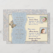 Huggable双生児の誕生の発表 案内状 (正面/裏面)