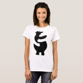 Huggers "黒プリント" tシャツ (正面フル)