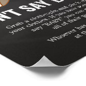 HuggiesとChuggies赤ちゃんシャワーはベビーと言わない ポスター (角)