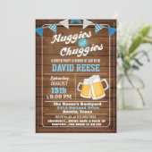 HuggiesとChuggies パパおむつパーティー招待状 招待状 (スタンド正面)