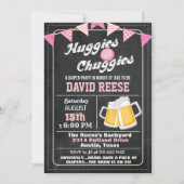 HuggiesとChuggies パパおむつパーティー招待状 招待状 (正面)