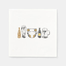 Huggies and Chuggies スタンダードカクテルナプキン