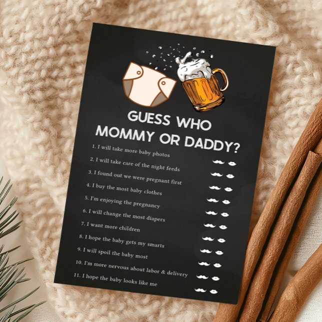 Huggies and Chuggies Baby Shower Guess Who Game (Huggies and Chuggies Baby Shower Game)