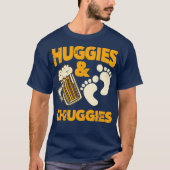 Huggies and Chuggies  Funny Future Father Party Tシャツ (正面)