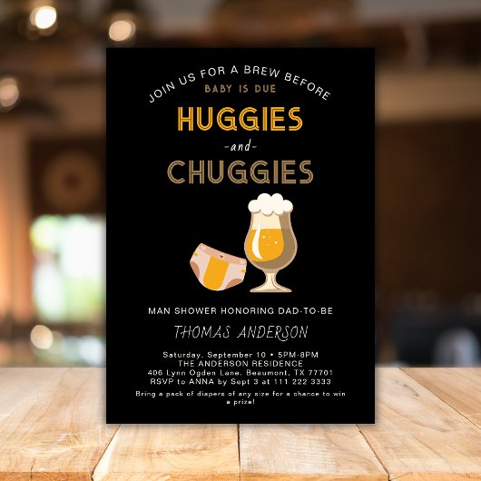 Huggies Chuggies パパおむつパーティー ベビーシャワー 招待状
