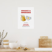 Huggies Chuggies ビールおむつ ベビーシャワーのウェルカム ポスター (キッチン)