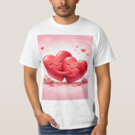 Hugging Hearts T-Shirt | Romantic Love Shirt with  Tシャツ