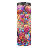 Hugging Kittens Heart Floral タンブラー (裏面)