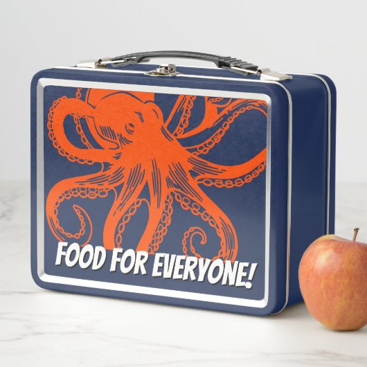 Hugging orange Octopus  メタルランチボックス (インサイチュ)