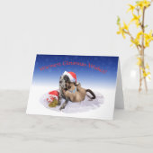 Huggy Christmas カード (黄色い花)