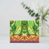 HUGH～3Dデザインパターン～クリスマスカラー～ ポストカード (スタンド正面)