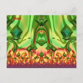 HUGH～3Dデザインパターン～クリスマスカラー～ ポストカード