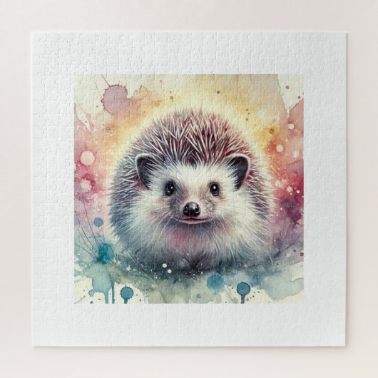 Hughs Hedgehog 280624AREF115 - Watercolor ジグソーパズル (縦)