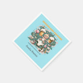 HugiesとChuggiesの応援からFatherhood スタンダードカクテルナプキン (角)