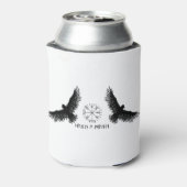 Hugin & Munin | Vegvisir | Odins Raben | schwarz 缶クーラー (缶裏面)