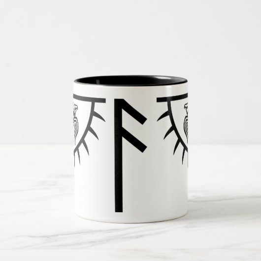 HuginnおよびMuninnを特色にするカスタムなマグ ツートーンマグカップ (中央)