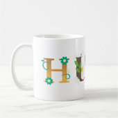 HUGOファーストネーム刺繍エレガント済み コーヒーマグカップ (左)