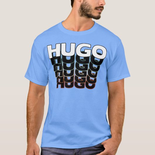 Hugo ファニー レトロ ヴィンテージ 日没 Hugo 80年代 90年代 フレン Tシャツ (正面)