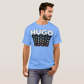 Hugo ファニー レトロ ヴィンテージ 日没 Hugo 80年代 90年代 フレン Tシャツ (正面フル)