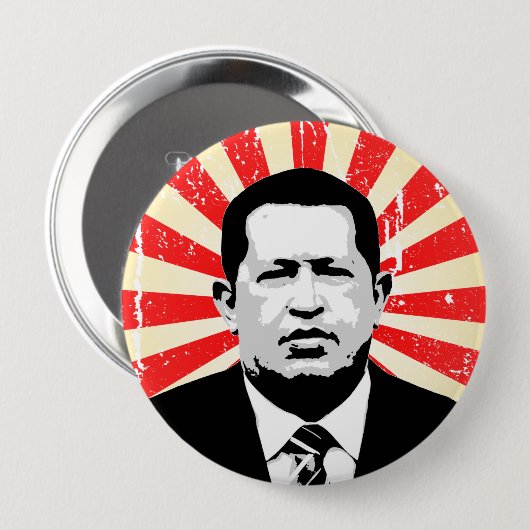 Hugo Chavez 缶バッジ (正面&裏面)